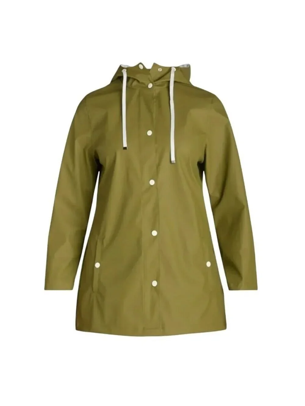 BIG CHILL WATER RESISTANT RAIN COAT WOMEN'S XL BLACK OR OLIVE GREEN SOFT & COMFY